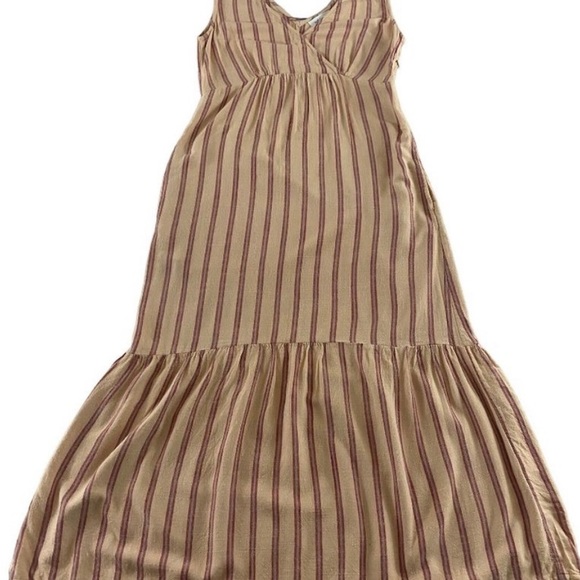 Indi & Cold San Sebastian V Neck Stripe Pheasant Maxi Dress - Medium - Picture 2 of 13
